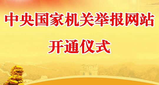 中央国家机关举报网站开通公告